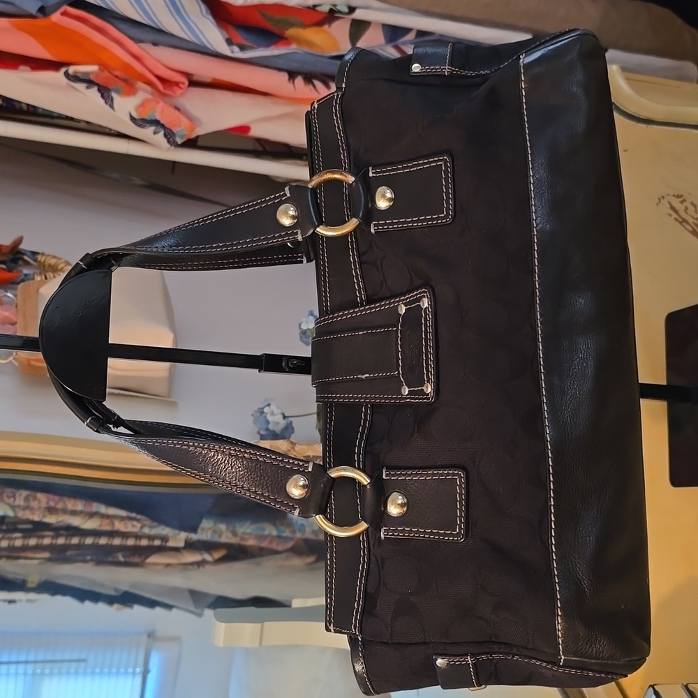 Coach MANDY Legacy Limited Edition Signature Jacquard Leather Satchel Handbag/ - Picture 2 of 10